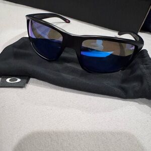 Oakley Black Frame with Blue Lenses Sunglasses